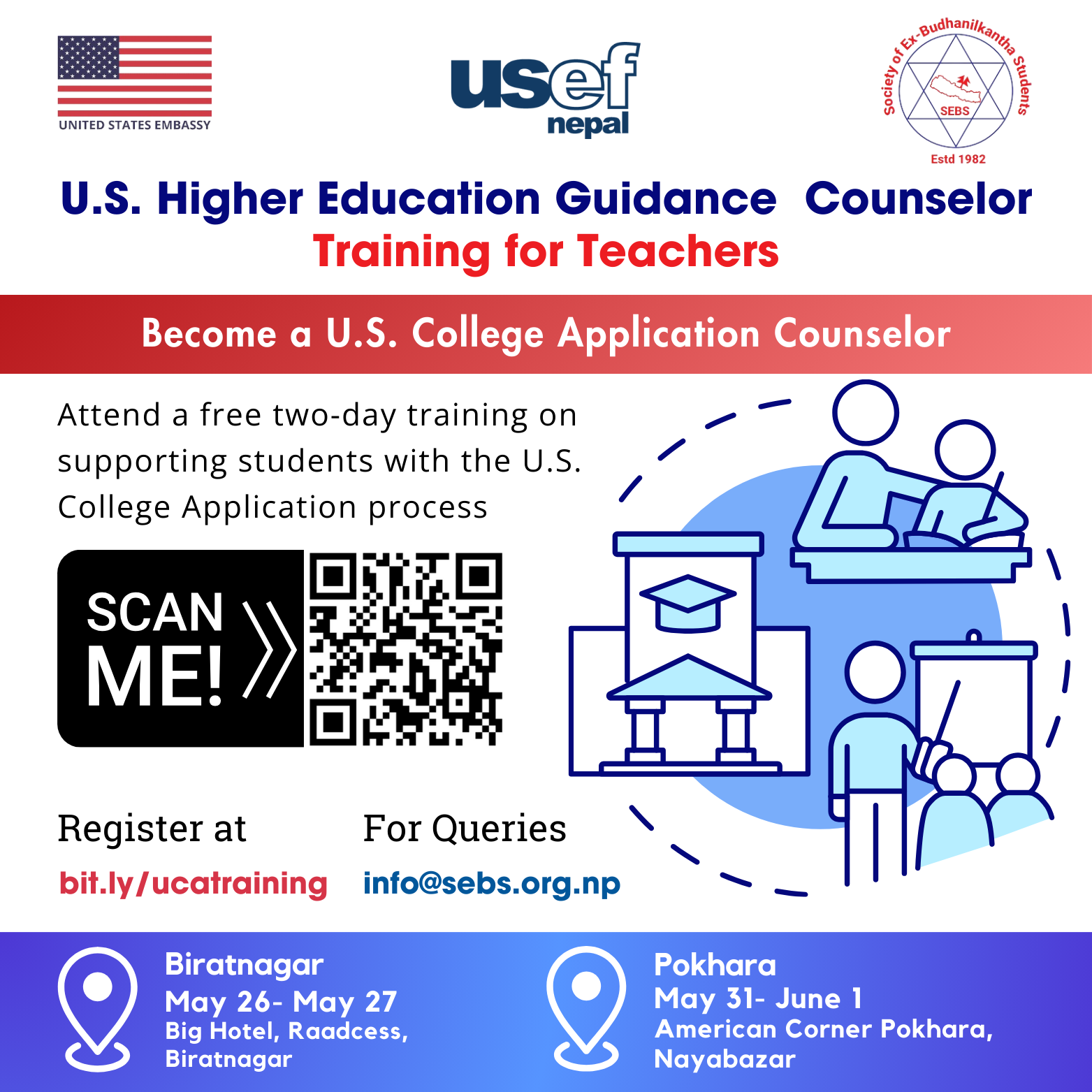 Unlock the Gateway to U.S. Higher Education: Join the Free Guidance Counselor Training Program!